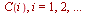 C(i), i = 1, 2, () .. ()